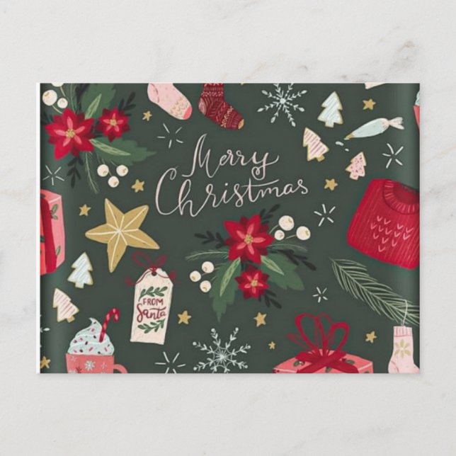 Carte Postale Merry Christmas and happy New year  (Devant)