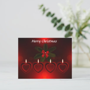 Carte Postale Merry Christmas Candle Advent