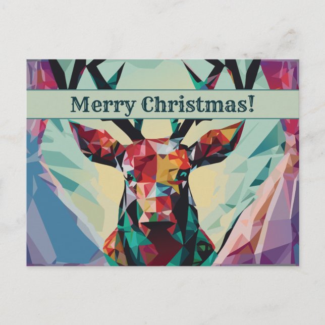 Carte Postale Merry Christmas Deer (Devant)