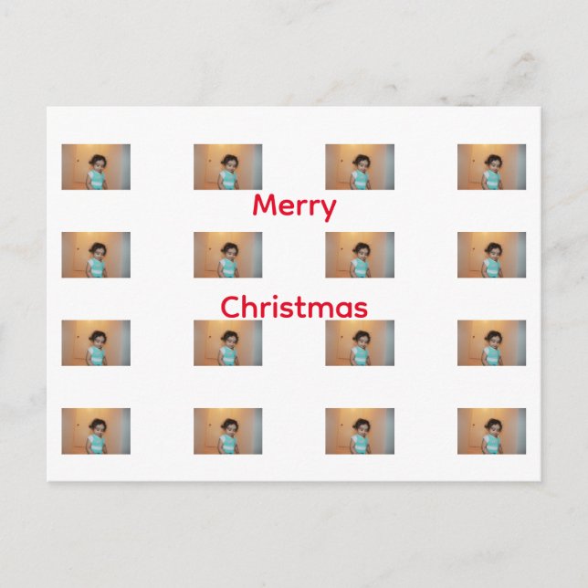 Carte Postale Merry Christmas Family Kids Baby Photo Template  (Devant)