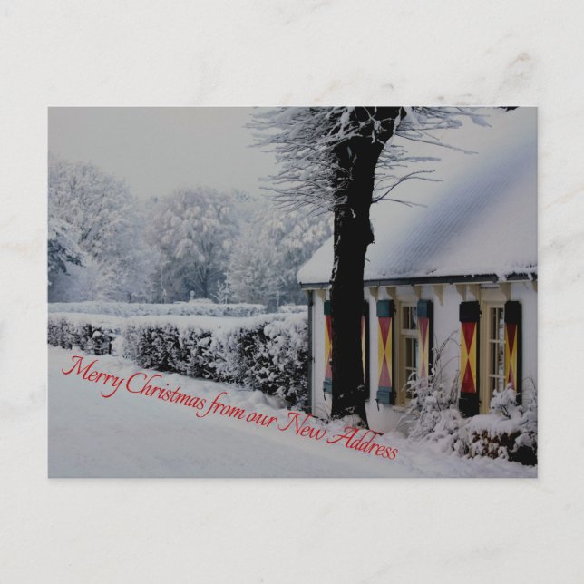Carte Postale Merry Christmas from New Address (Devant)