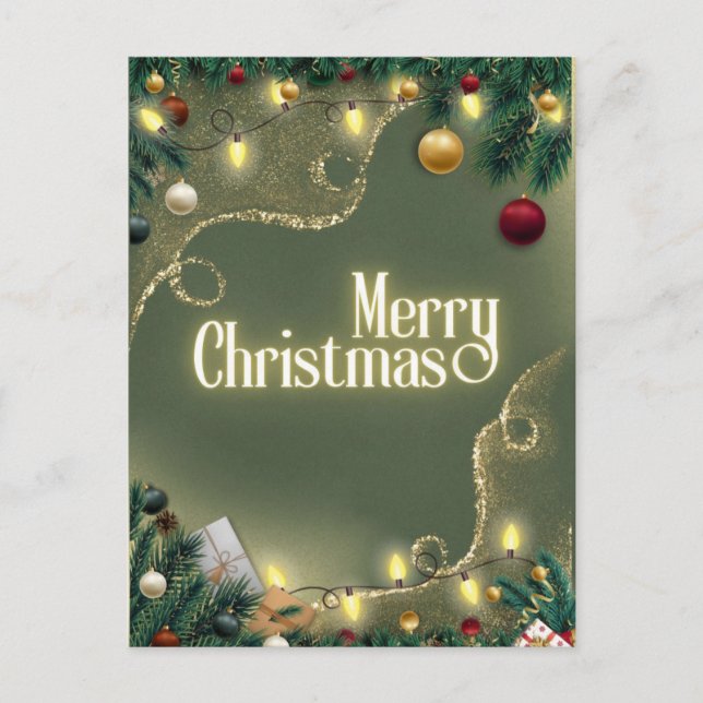 Carte Postale Merry Christmas Sage (Devant)