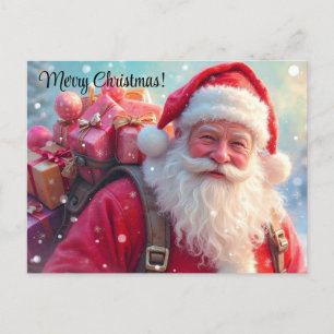 Carte Postale Merry Christmas Santa Clause