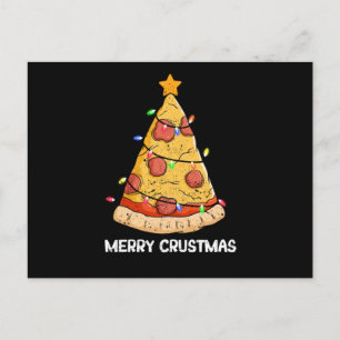 Carte Postale Merry Crustmas Pizza Christmas Tree Christmas