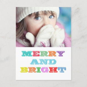 Carte postale MERRY et BRIGHT Holiday