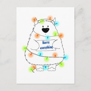 Carte Postale Merry Everything / Funny Holiday Monster