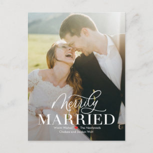 Carte postale Merry Mariage nouvellement marié Pre