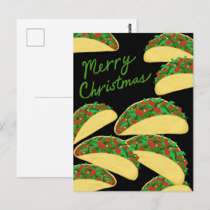 Carte Postale MERRY NOËL Taco Avalanche Délicieux Vacances