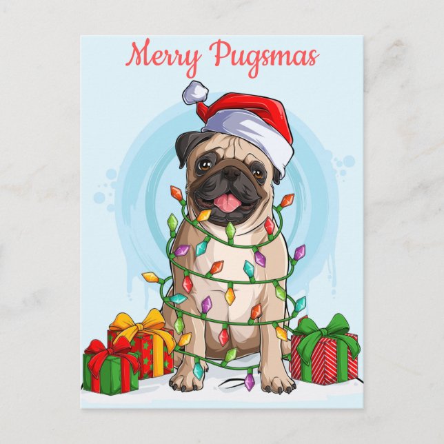 Carte postale Merry Pugsmas (Devant)