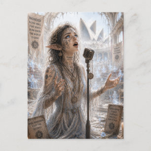 Carte Postale Merveille / Chanteur / Scène de l'Opéra Australien