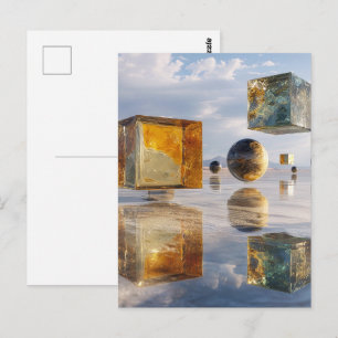 Carte Postale Merveilles Géométriques Flottantes sur l'Eau