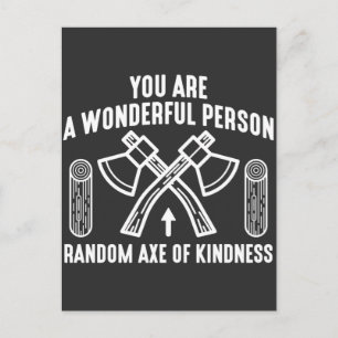 Carte Postale Merveilleuse personne Hache aléatoire de gentilles