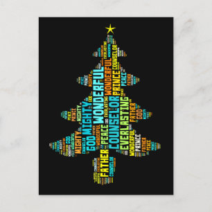 Carte Postale Merveilleux conseiller Dieu puissant Prince de la