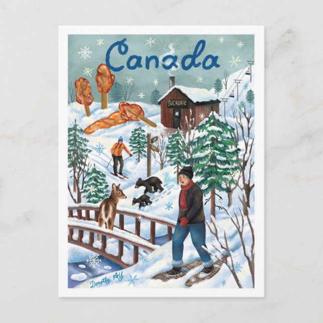 Carte Postale Merveilleux Hiver Canadien (Devant)