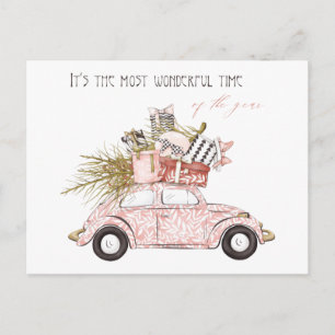 Carte Postale Merveilleux Moment De L'Année Fête Fille Rose