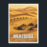 Carte Postale Merzouga Maroc Voyage<br><div class="desc">Erg Chebbi est l’une des merveilles naturelles les plus étonnantes du Maroc, une vaste mer de dunes de sable soufflées par le vent, située près de la ville de Merzouga, dans le sud-est du pays. Ces dunes d'oranger doré, parfois hautes de 150 mètres (près de 500 pieds), s'étendent sur plus...</div>