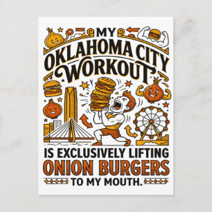 Carte Postale Mes Burgers à l'Oignon d'Oklahoma City Workout