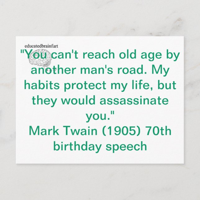 Carte Postale Mes habitudes (Devant)