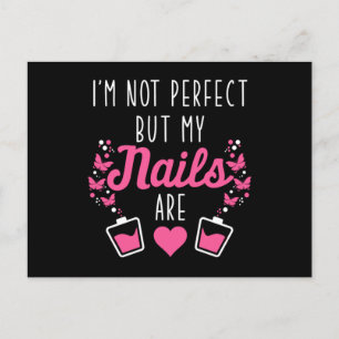 Carte Postale Mes ongles sont parfait Technicien Nail Manicurist