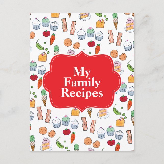 Carte Postale Mes recettes familiales (Devant)