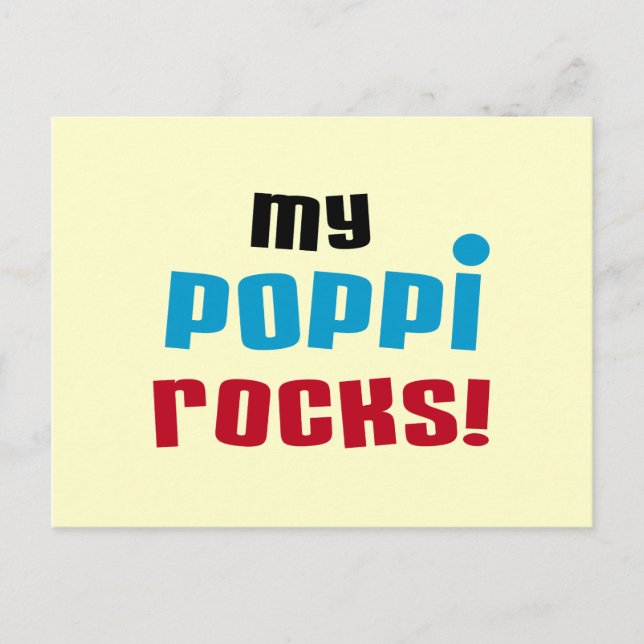 Carte Postale Mes T-shirts et Cadeaux My Poppi Rocks (Devant)