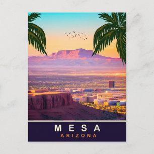 Carte Postale Mesa, Arizona, vue aérienne de la ville, voyage