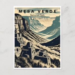 Carte Postale Mesa Verde National Park Colorado Colorado Vintage