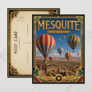 Carte Postale Mesquite Nevada Art Déco Vintage Âge d'Or