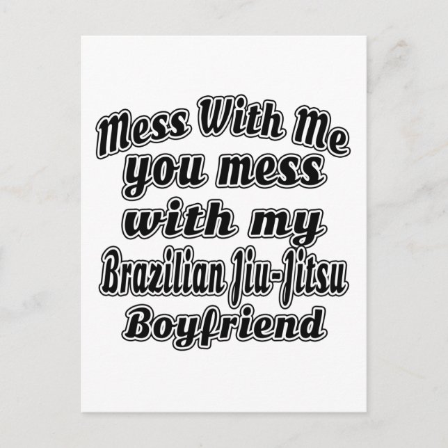 Carte Postale Mess With Me You Mess With My Brazil Jiu-Jitsu (Devant)
