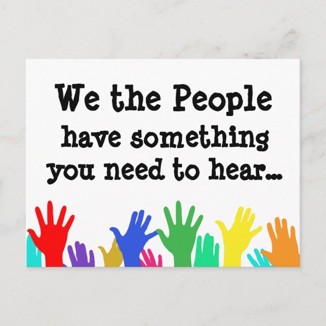 Carte Postale Message aux responsables élus (Devant)