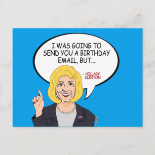 Carte Postale Message d'accueil d'Hillary Clinton - J'allais env