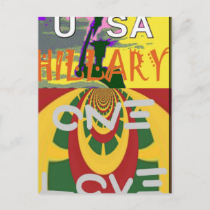 Carte Postale Message d'amour dans les couleurs de Rasta Imprime