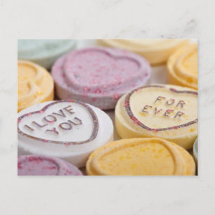 Carte Postale Message d'amour de bonbons