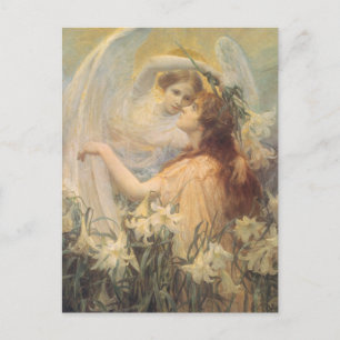Carte Postale Message d'Angel de George Swinstead, Art Vintage