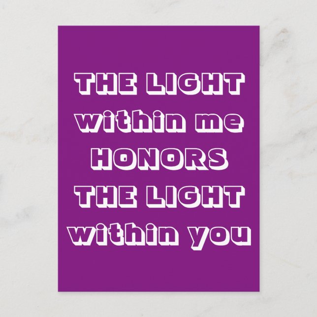 Carte Postale Message de bienvenue (Devant)