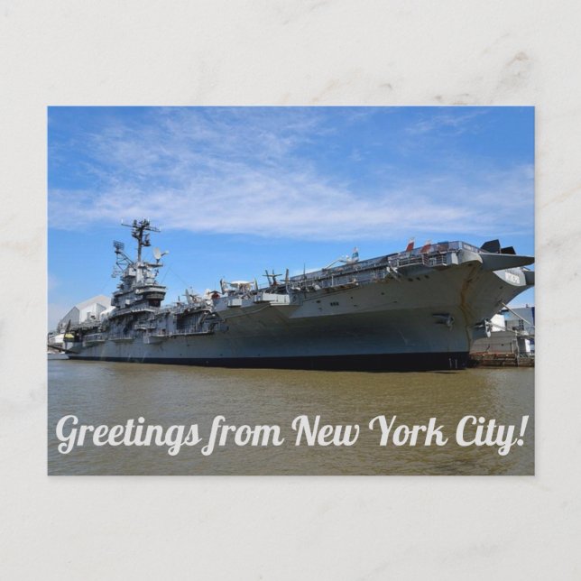 Carte Postale Message de bienvenue de New York City USS Intrepid (Devant)