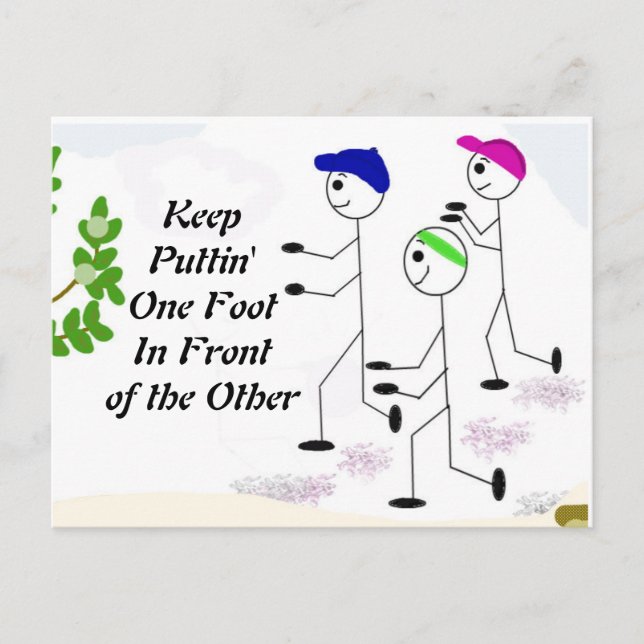 Carte Postale Message de course motivationnel (Devant)