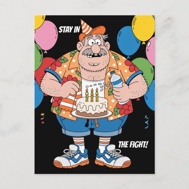 Carte Postale Message de félicitations d'anniversaire pour l'hom (Devant)