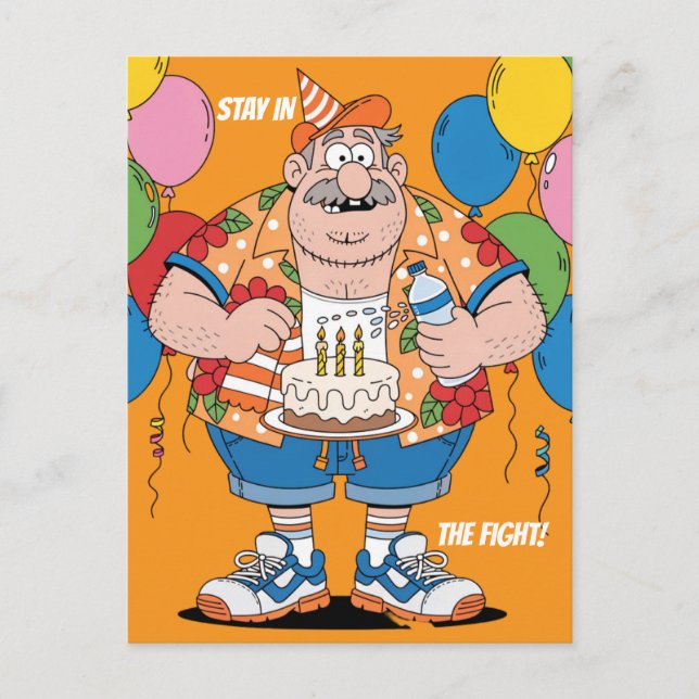 Carte Postale Message de félicitations d'anniversaire pour l'hom (Devant)