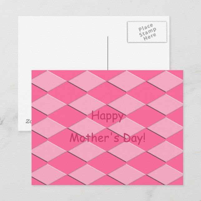 Carte postale - Message de la fête des mères (Devant / Derrière)