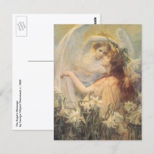 Carte Postale Message de l'ange par George Swinstead, Art Vintag