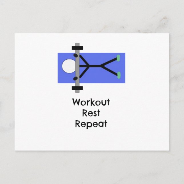 Carte Postale Message de motivation pour la forme physique (Devant)