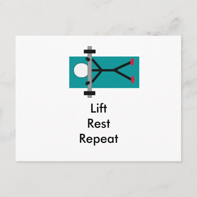 Carte Postale Message de motivation pour la musculation (Devant)