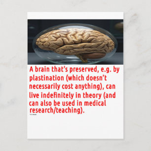 Carte Postale Message de préservation du cerveau (sphéroïde)