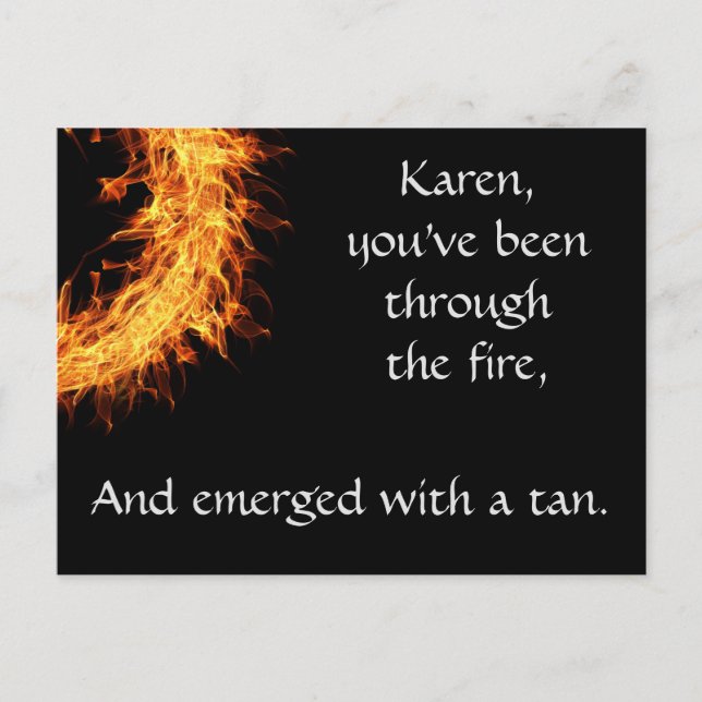 Carte Postale Message de survivant inspirant (Devant)