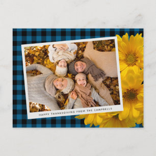 Carte Postale Message de Thanksgiving personnalisé sur motif car