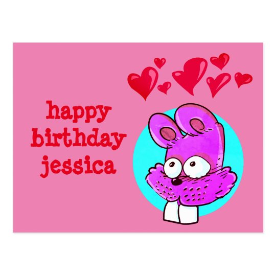 Carte Postale Message Drole De Joyeux Anniversaire De Lapin De Zazzle Fr