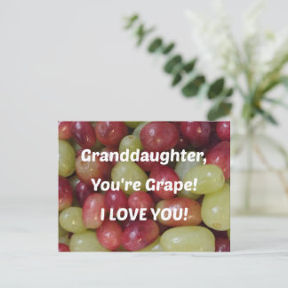 Carte Postale Message pour la petite-fille