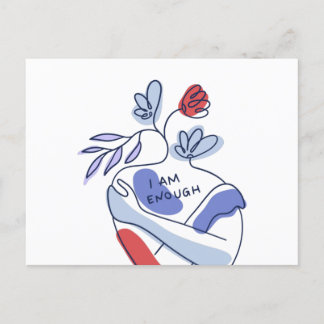 Carte Postale Messages de mouvement de positivité du corps