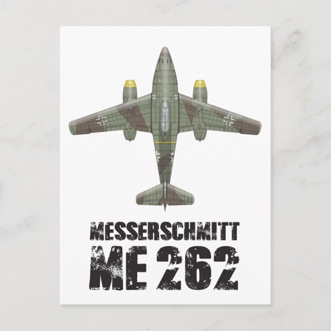 CARTE POSTALE MESSERSCHMITT ME262 SCHWALBE (Devant)